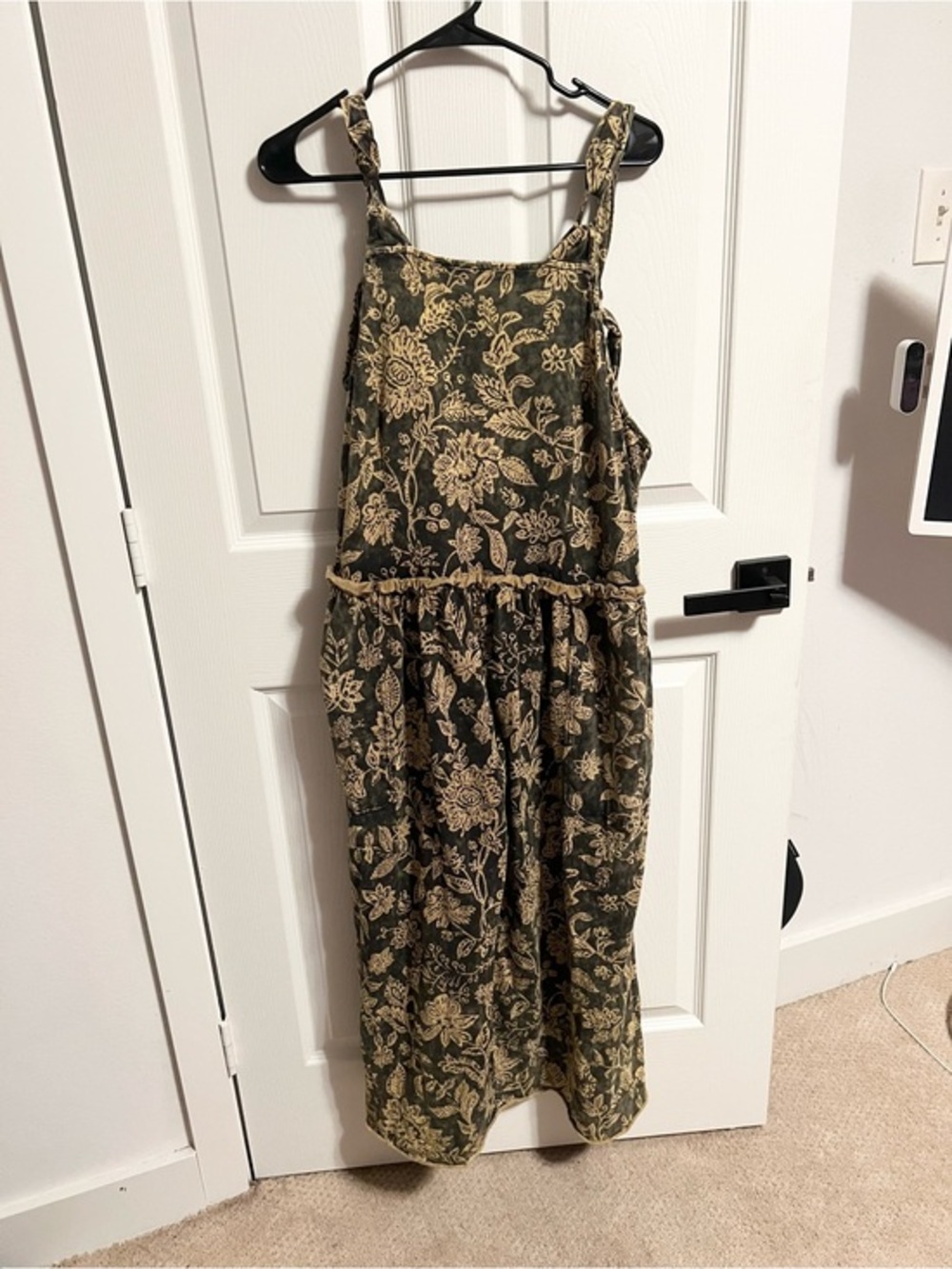 Free People intimately boho Cotton Floral Jumpsuit overalls oversized Pockets